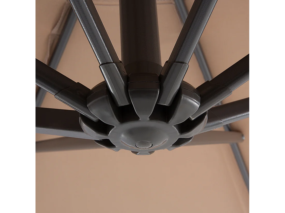 Trendy Sonnenschirm Diam. 300 cm Polyester/Metall sandbeige