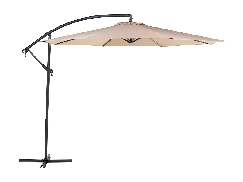 Trendy Sonnenschirm Diam. 300 cm Polyester/Metall sandbeige