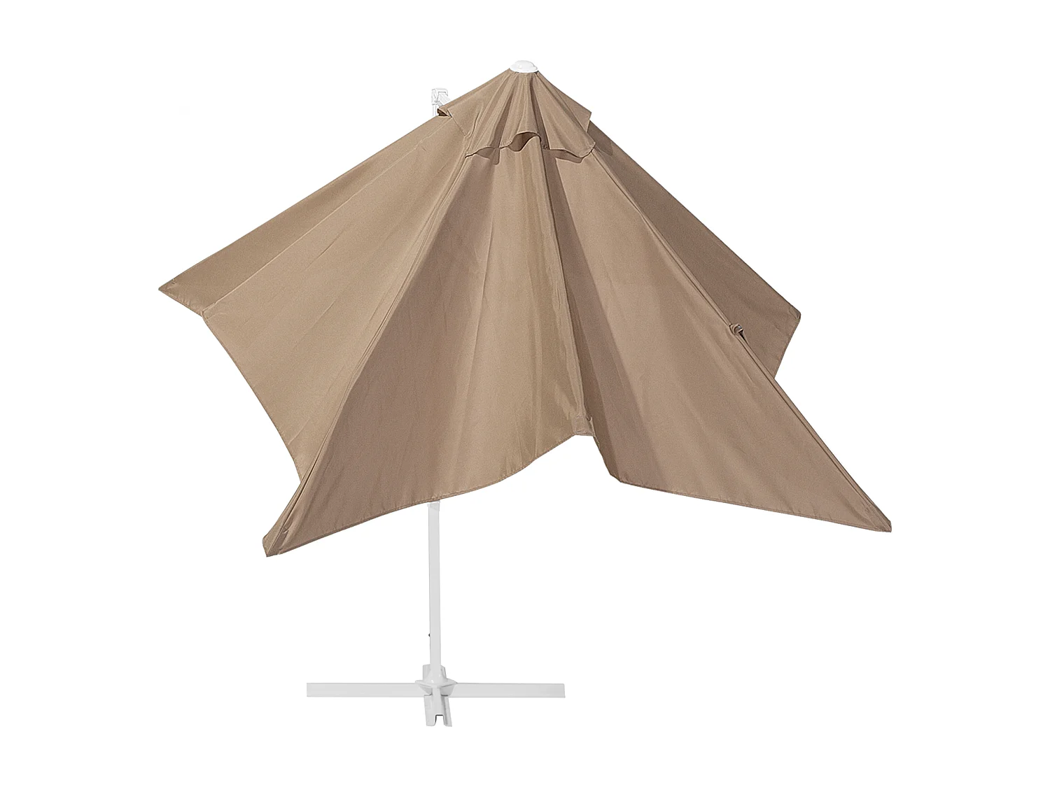 Stilvoller Sonnenschirm Polyester quadratische Form sandbeige Monza