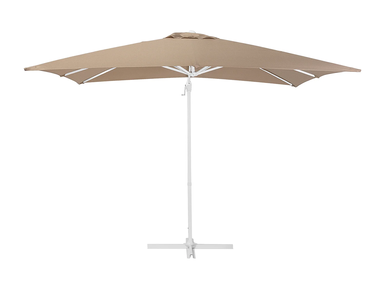 Stilvoller Sonnenschirm Polyester quadratische Form sandbeige Monza