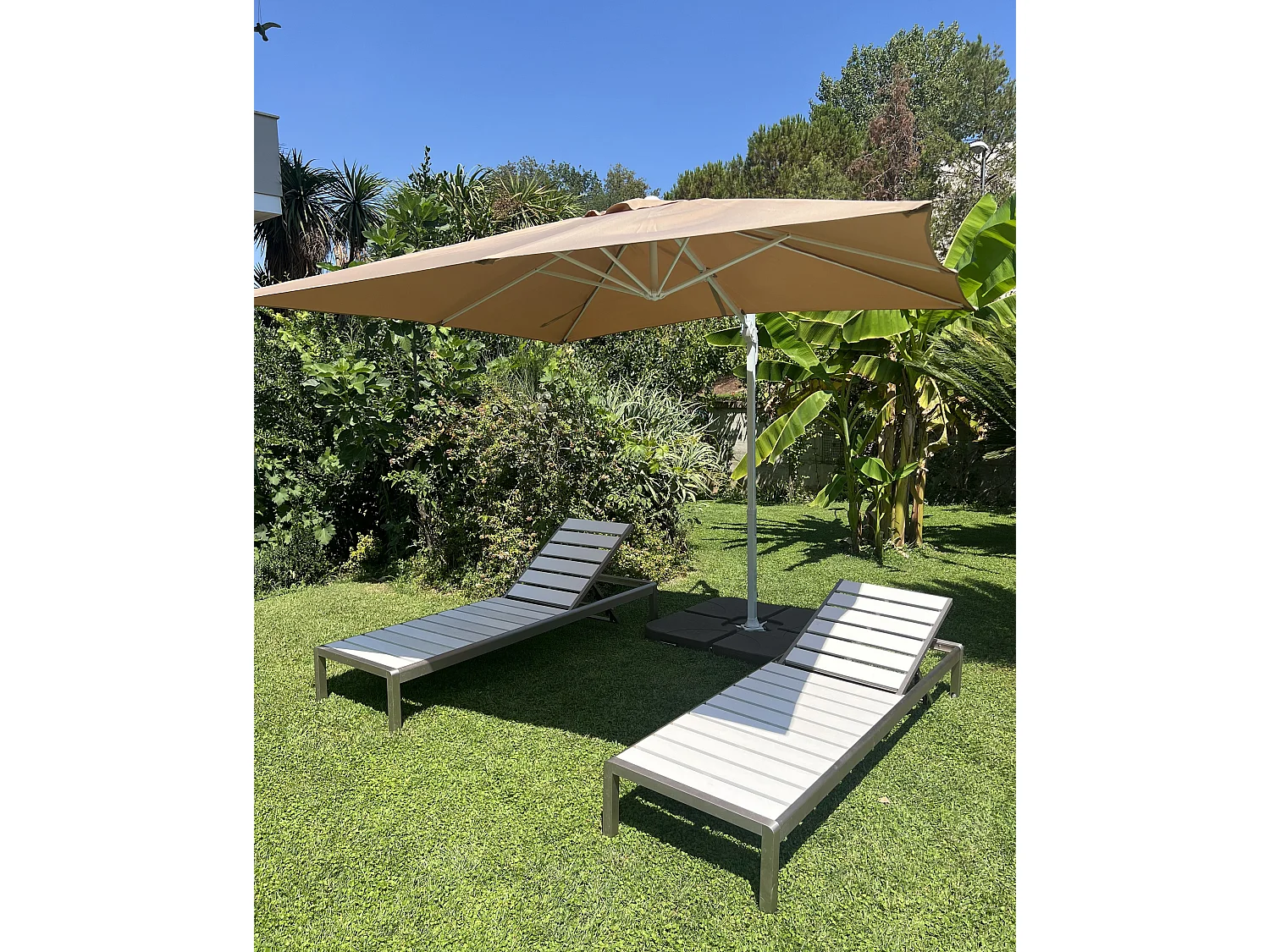 Parasol déporté 250 cm MONZA Beige sable