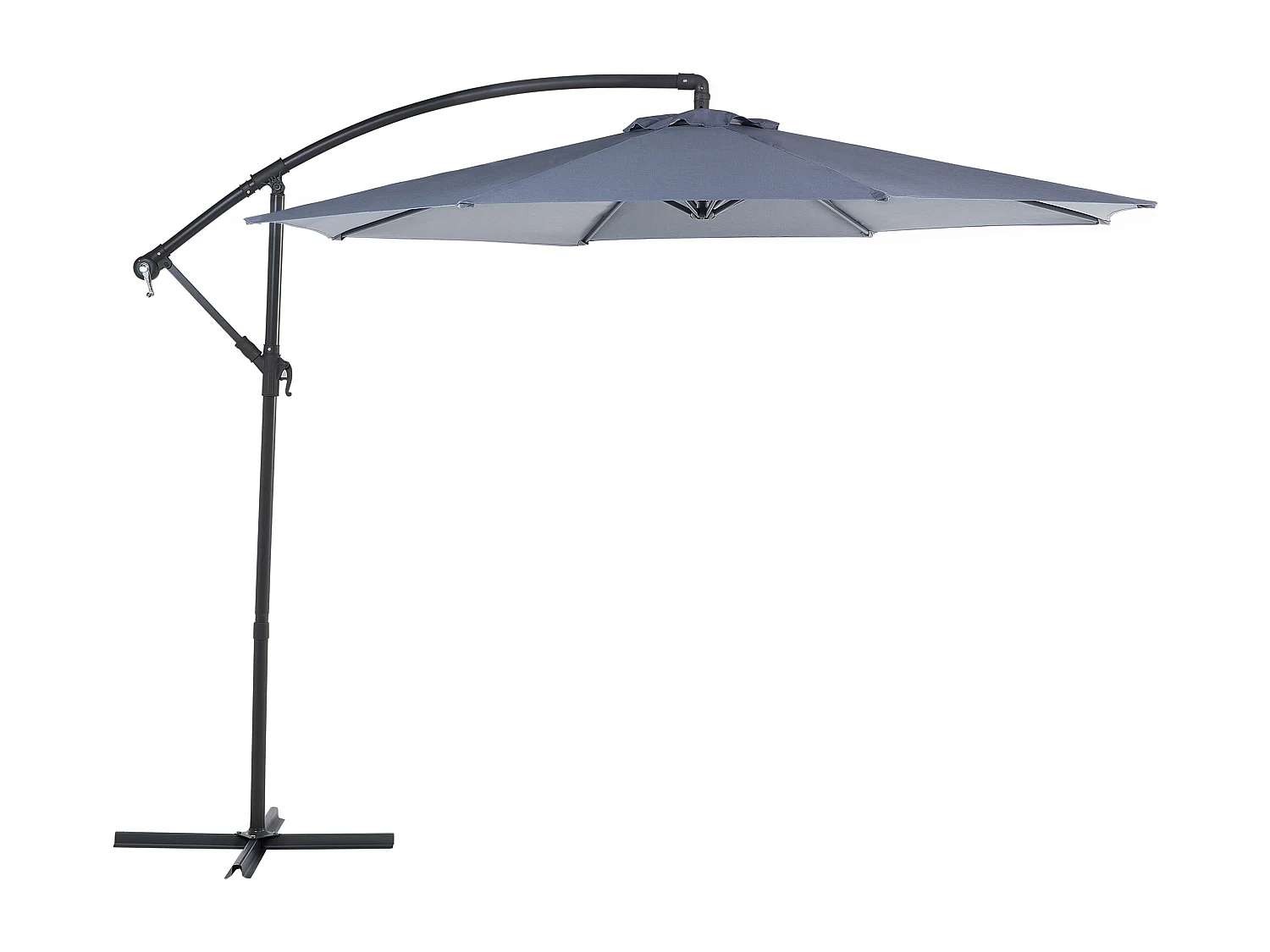 Parasol ogrodowy na wysięgniku 300 cm RAVENNA Ciemnoszary