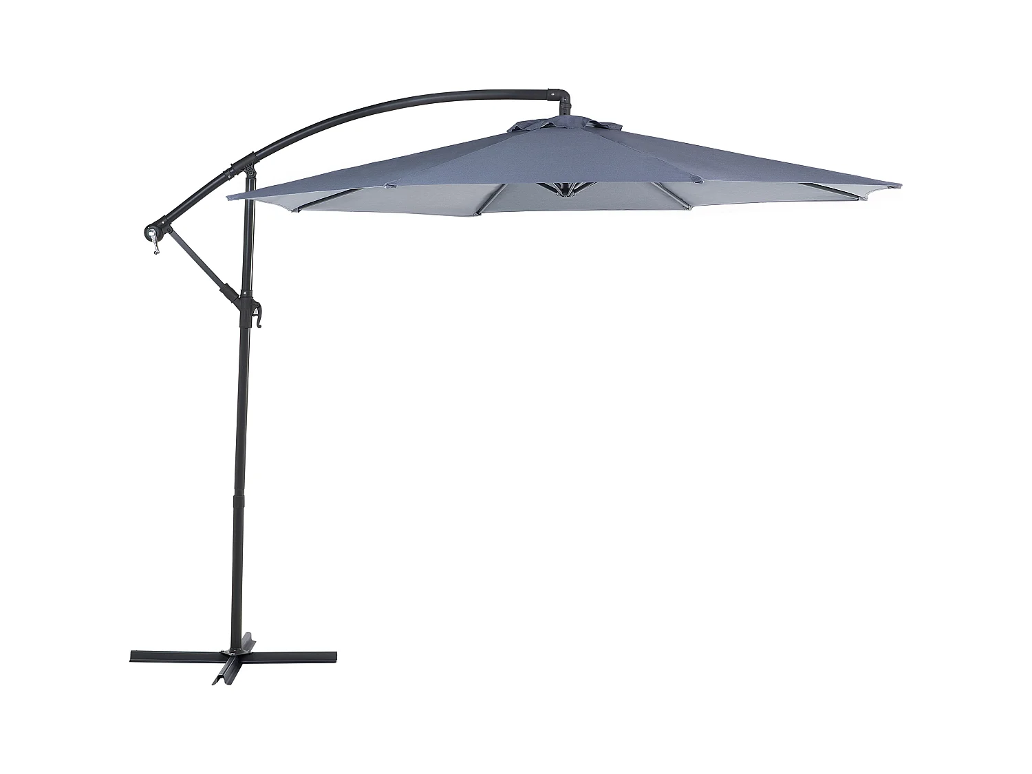 Parasol déporté 300 cm RAVENNA Gris foncé
