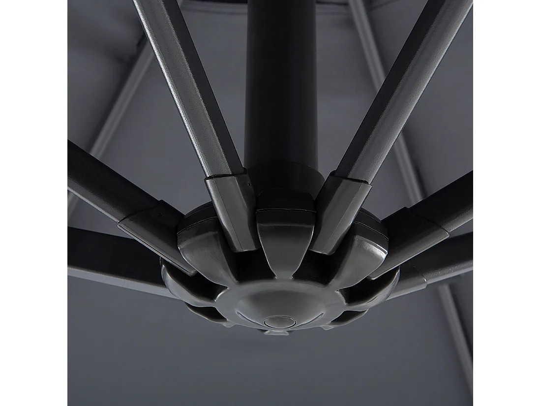 Parasol déporté 300 cm RAVENNA Gris foncé