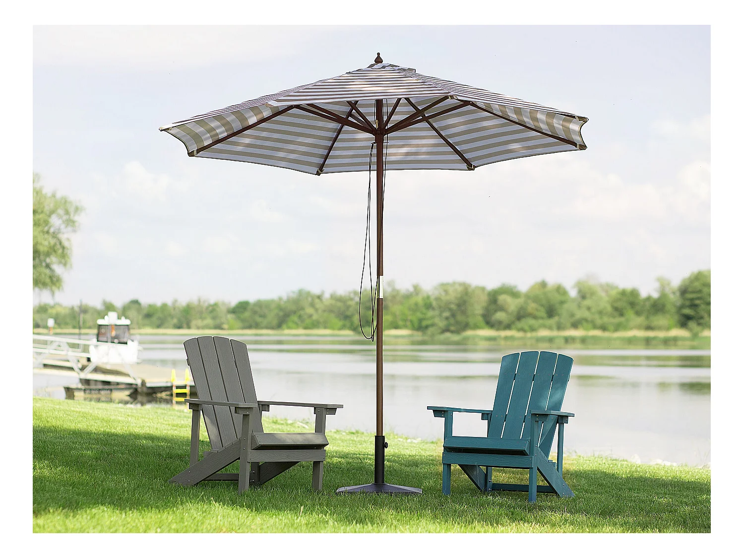 Parasol de jardin 260 cm FERENTILLO Beige