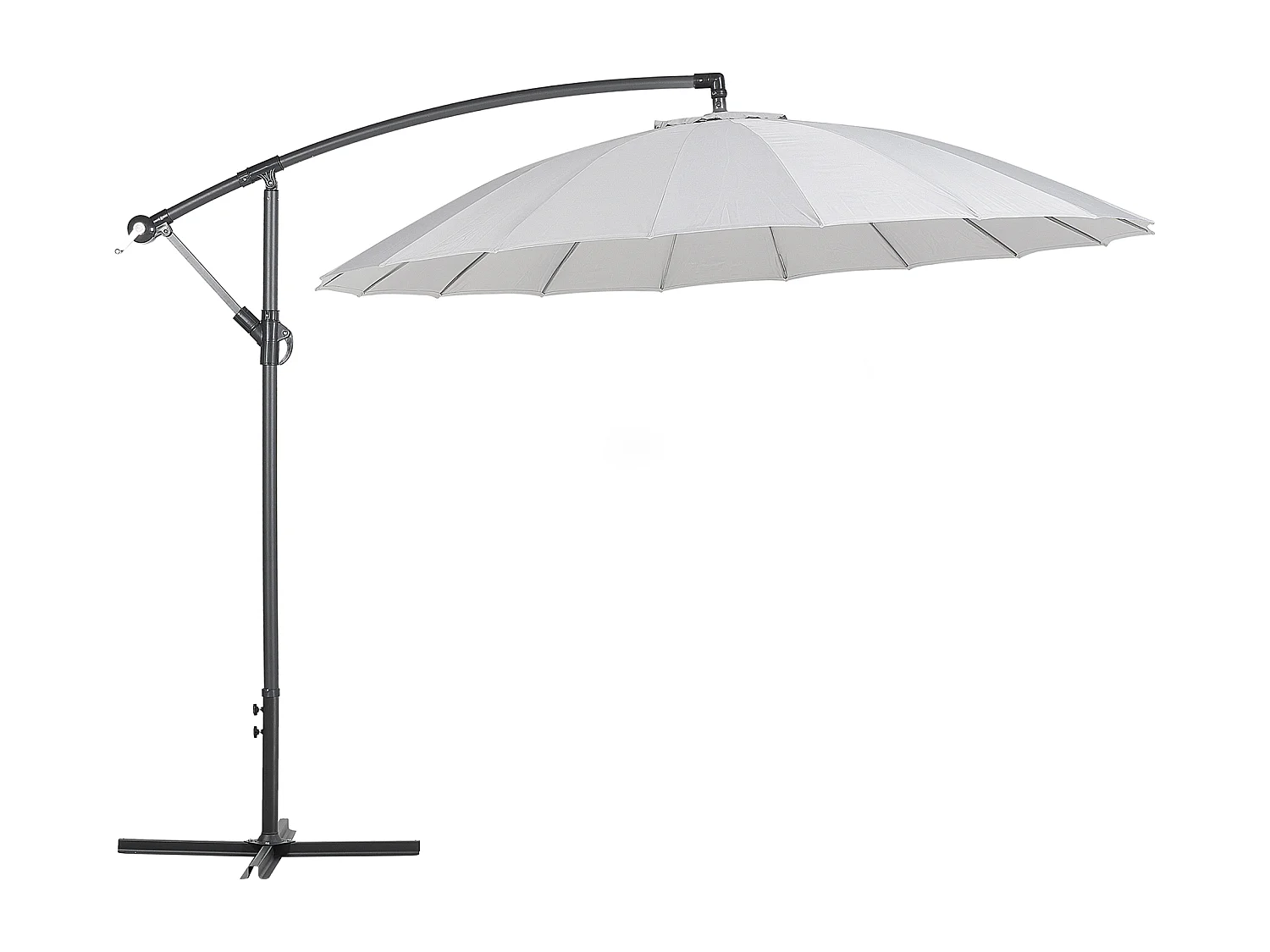 Parasol ogrodowy na wysięgniku 268 cm CALABRIA II Jasnoszary