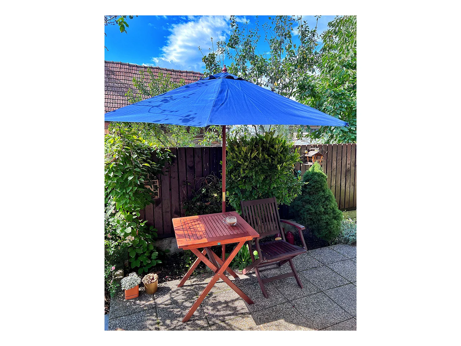 Parasol 270 cm TOSCANA Bleu marine