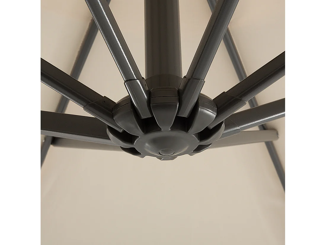 Cantilever parasol 300 cm SAVONA Lichtbeige