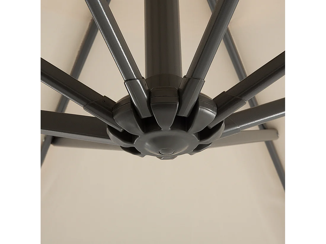 Parasol déporté 300 cm SAVONA Beige clair