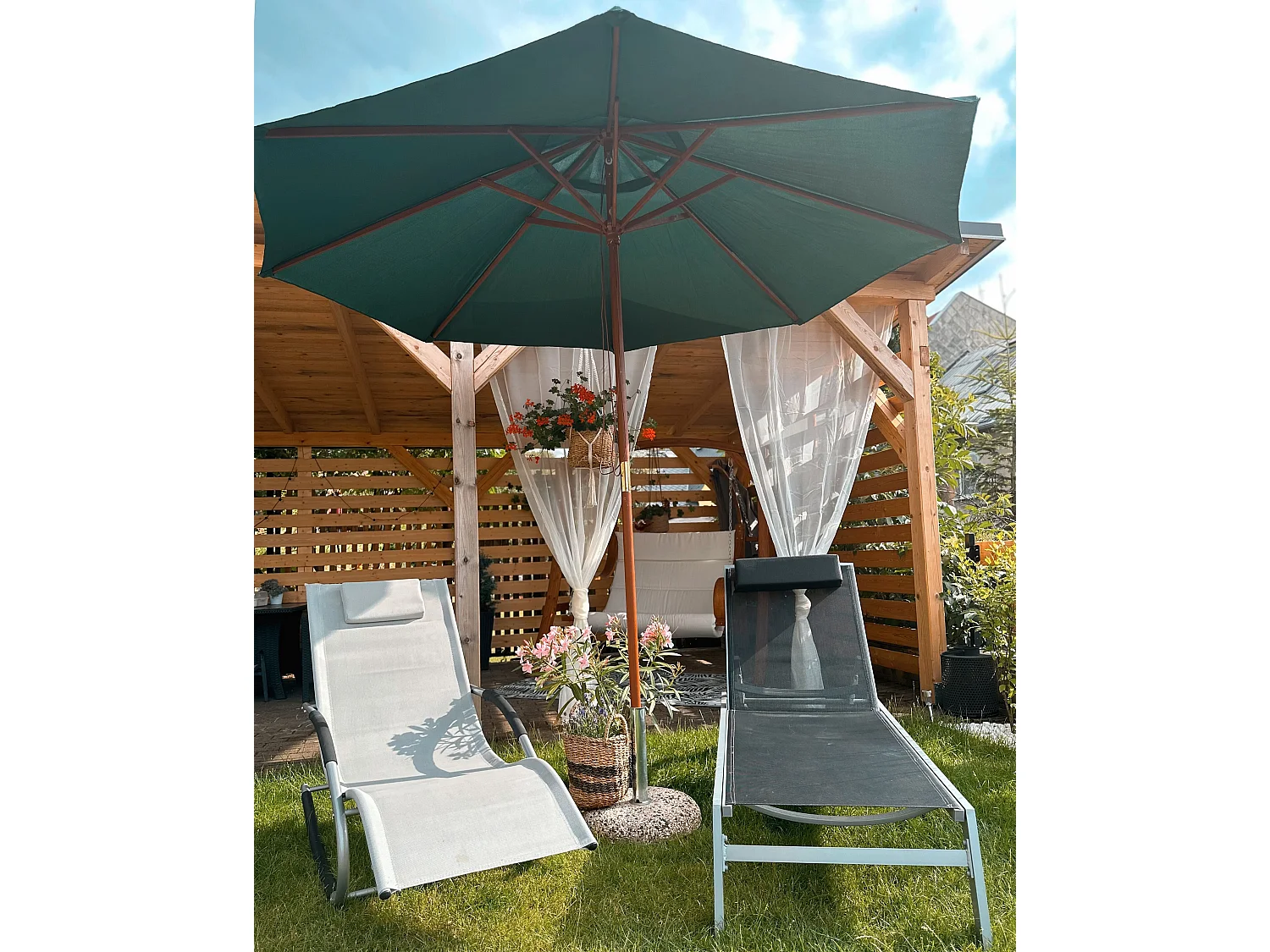 Parasol groen ⌀ 270 cm TOSCANA