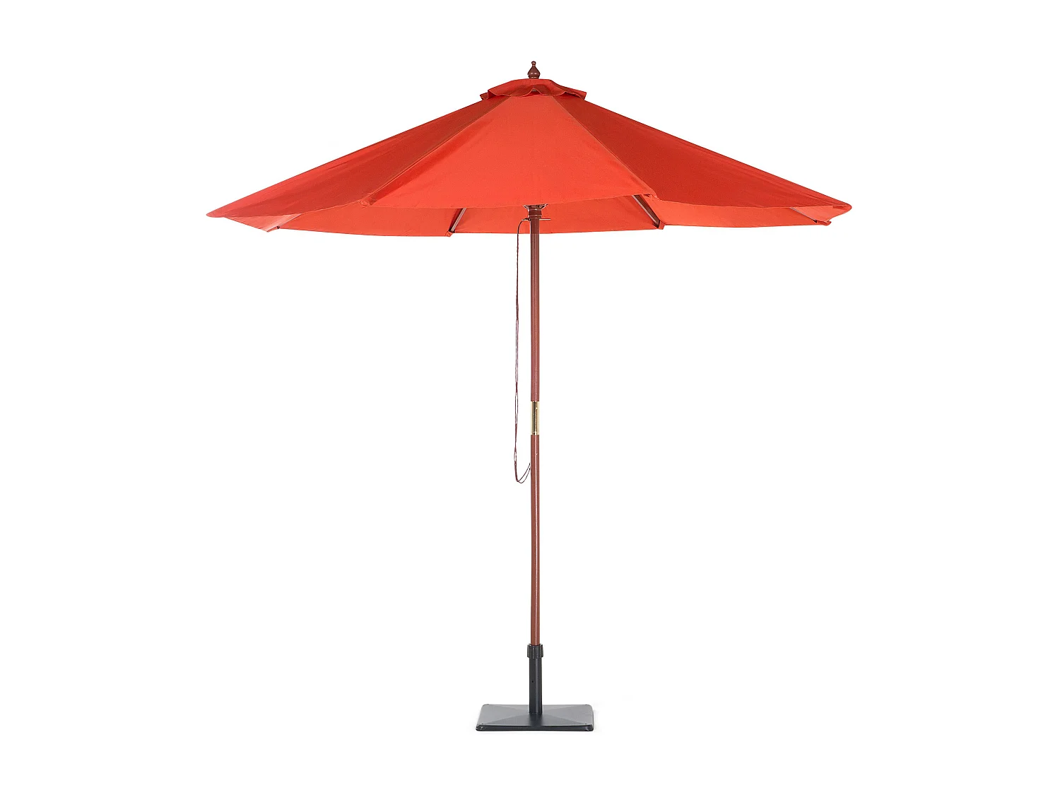 Sonnenschirm Rot Polyester/Birkenholz ⌀ 270 cm Toscana II