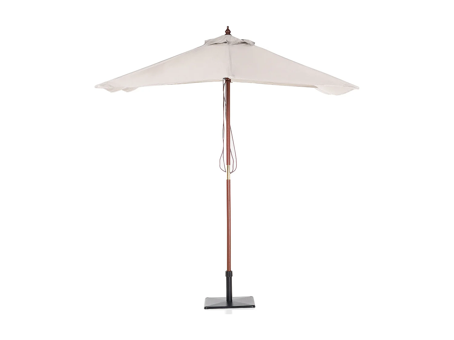 Moderner, rechteckiger Sonnenschirm in Hellbeige Flamenco