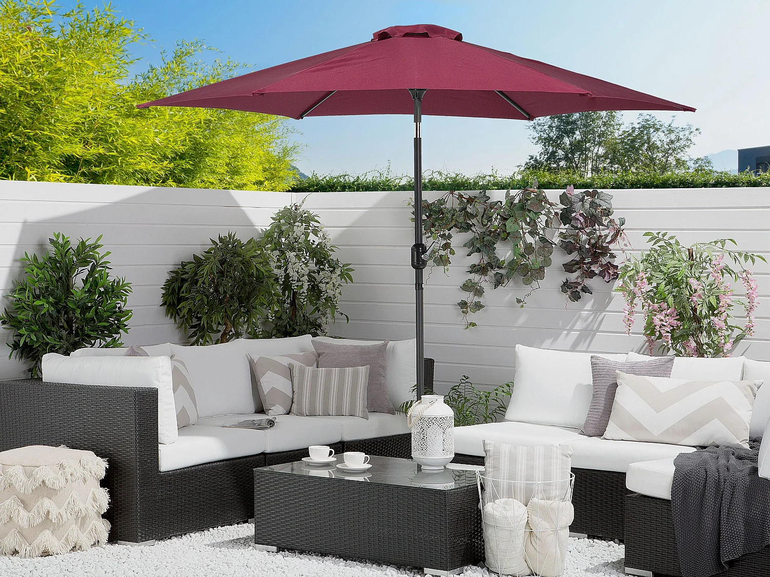 Parasol de jardin 270 cm VARESE Rouge