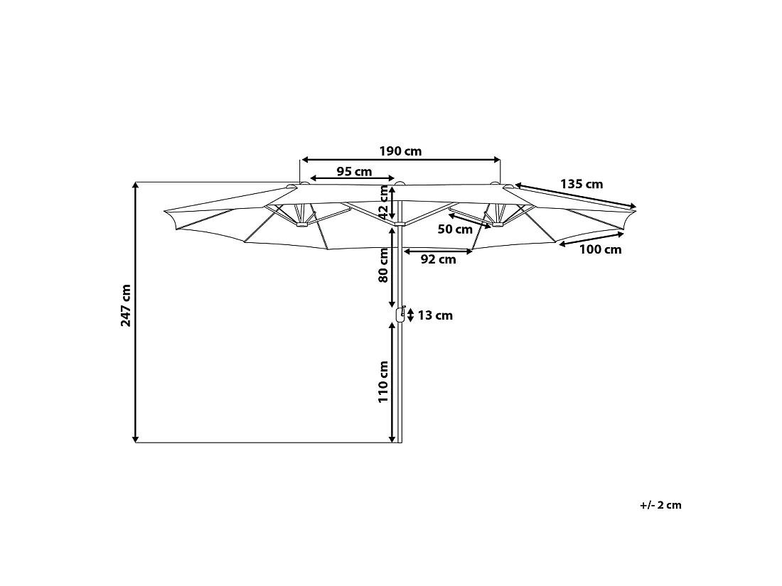 Parasol 460 cm SIBILLA Beige