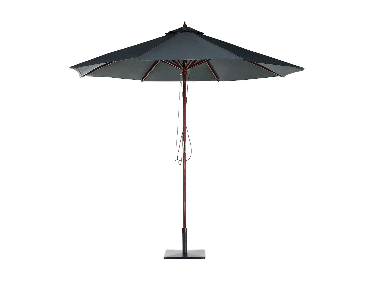 Sonnenschirm Dunkelgrau Polyester/Birkenholz rund 270 cm Toscana II