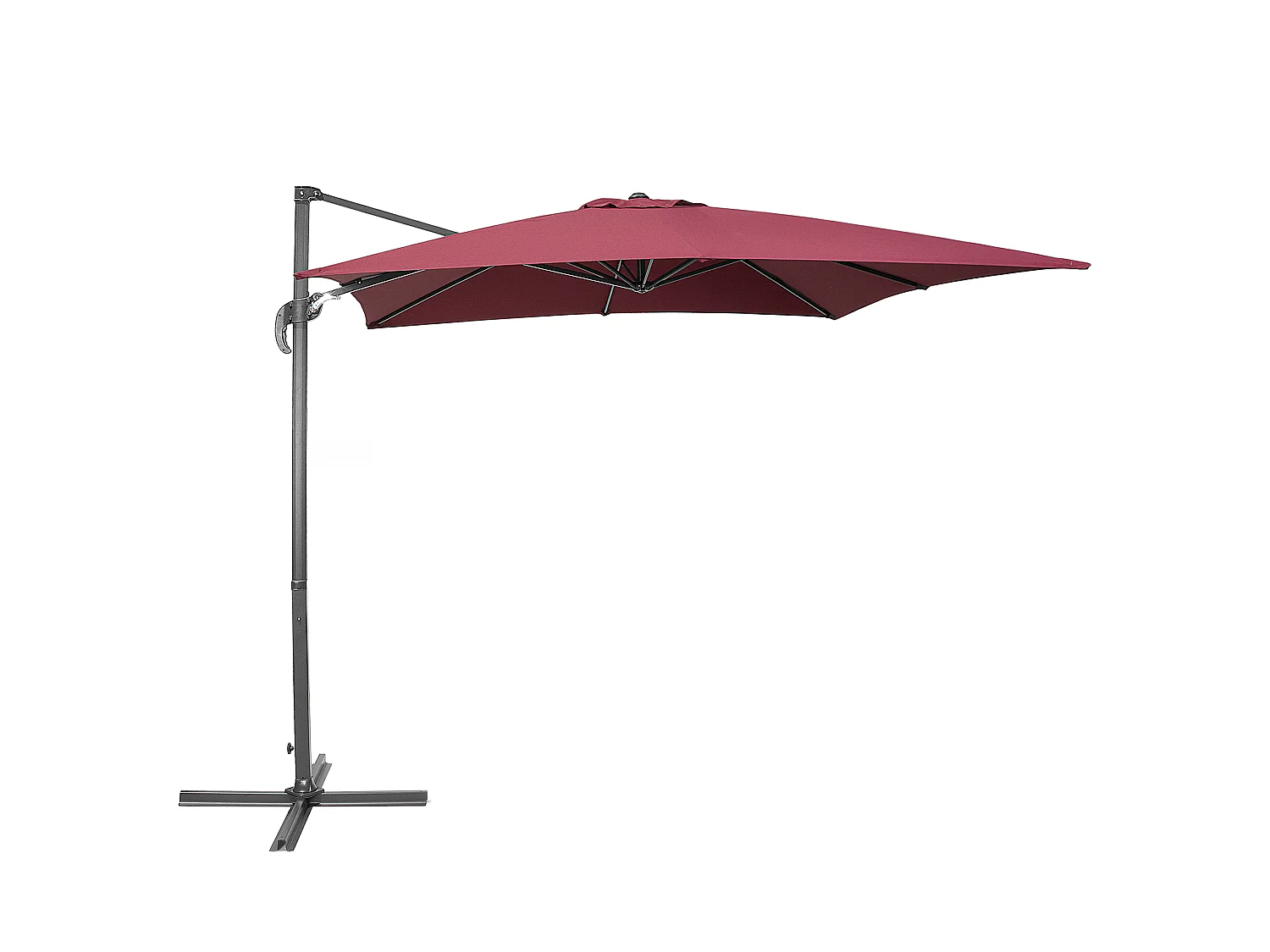 Parasol déporté 250 cm MONZA Rouge Bordeaux
