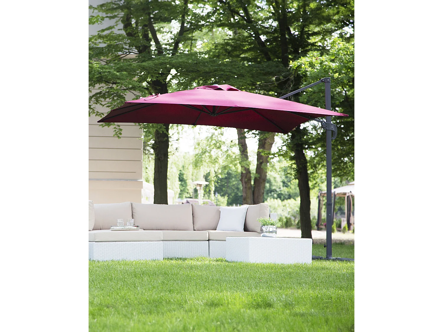 Cantilever Parasol 250 cm MONZA Burgundy