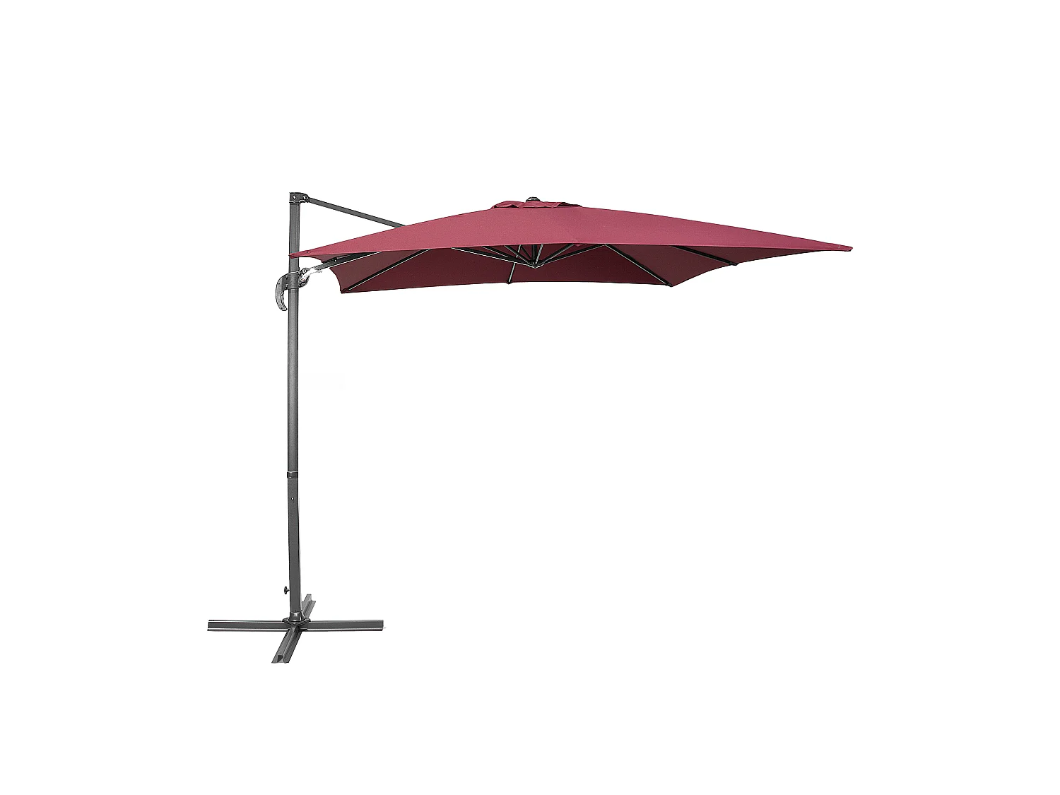 Parasol déporté 250 cm MONZA Rouge Bordeaux