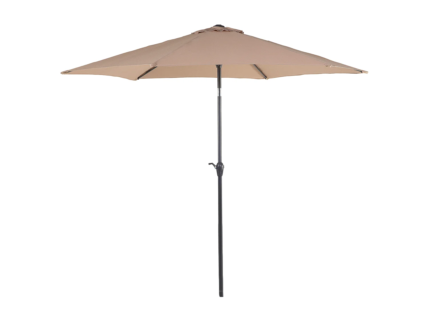 Moderner Sonnenschirm Polyester Aluminium mit Kurbel dia. 270cm sandbeige Varese