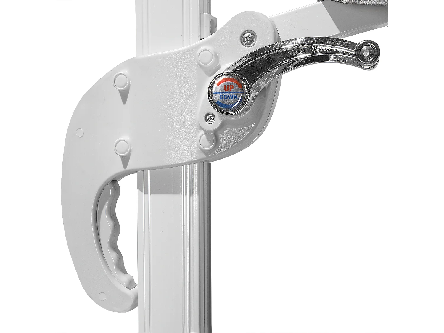 Parasol ogrodowy na wysięgniku 300 cm SAVONA Ciemnoszary Szary