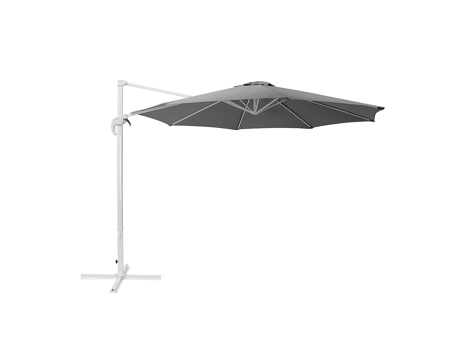 Parasol déporté 300 cm SAVONA Gris foncé Gris