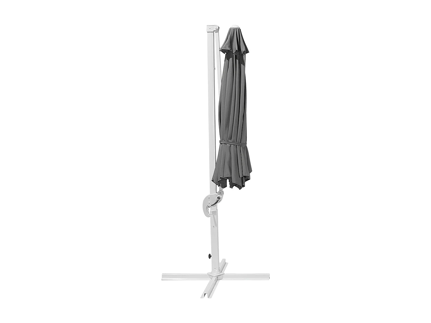 Parasol déporté 300 cm SAVONA Gris foncé Gris