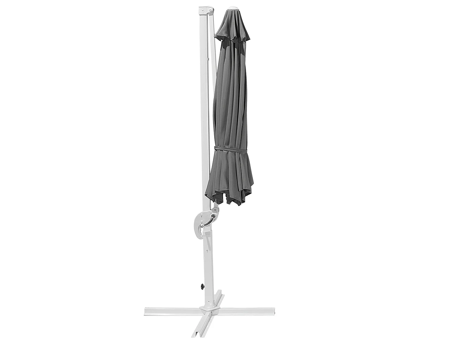Parasol déporté 300 cm SAVONA Gris foncé Gris