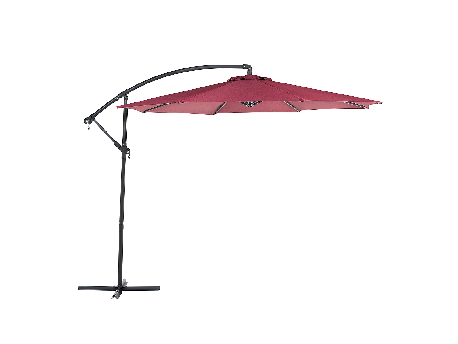 Parasol déporté 300 cm RAVENNA Rouge Bordeaux