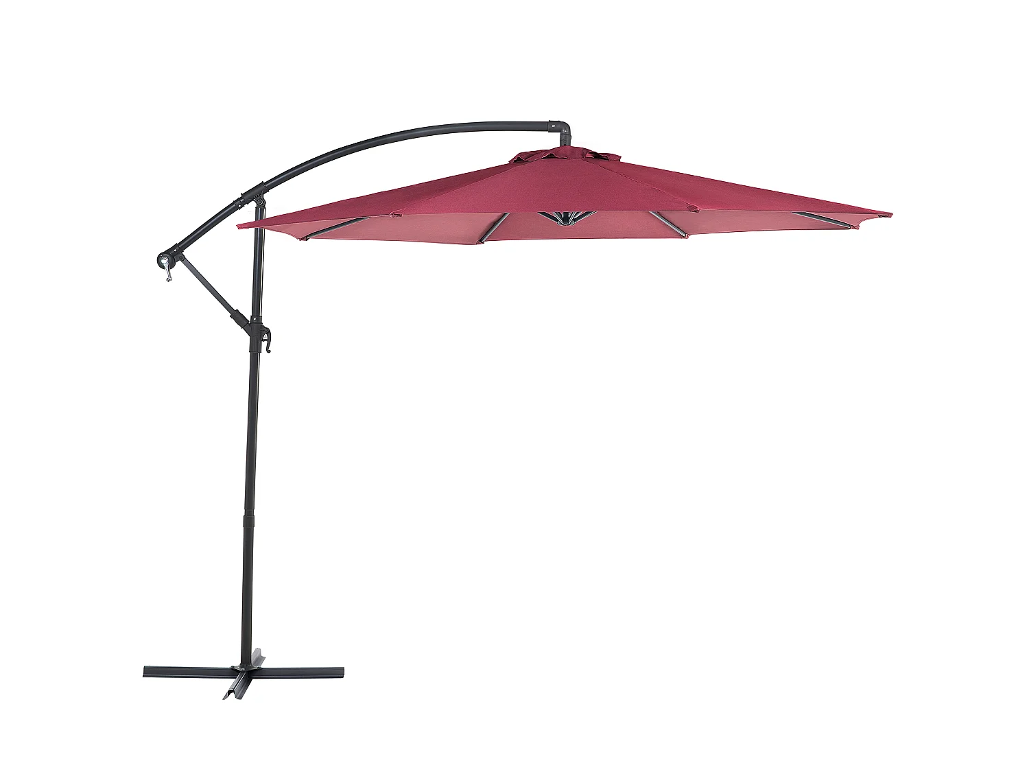 Parasol déporté 300 cm RAVENNA Rouge Bordeaux