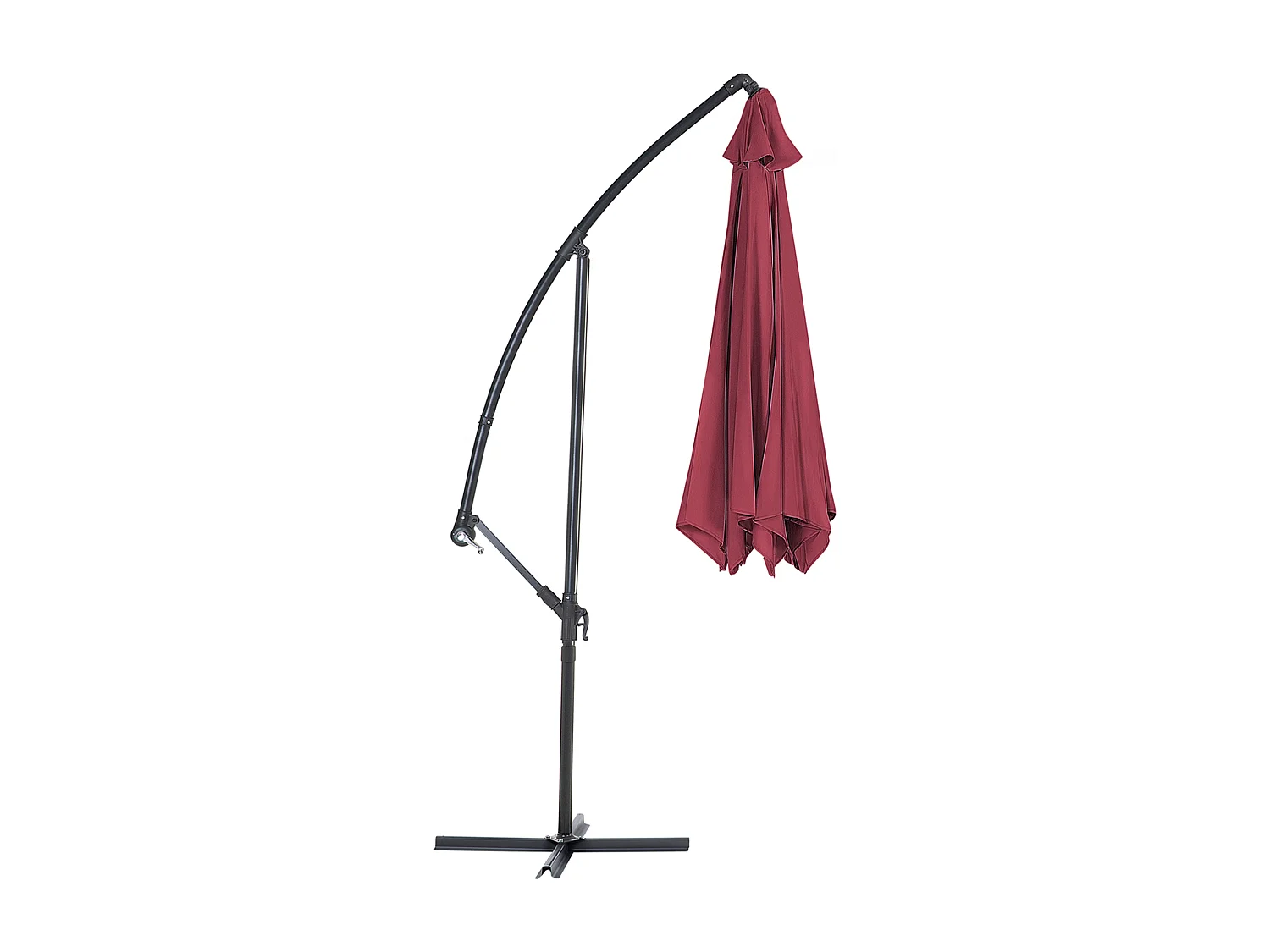 Parasol déporté 300 cm RAVENNA Rouge Bordeaux