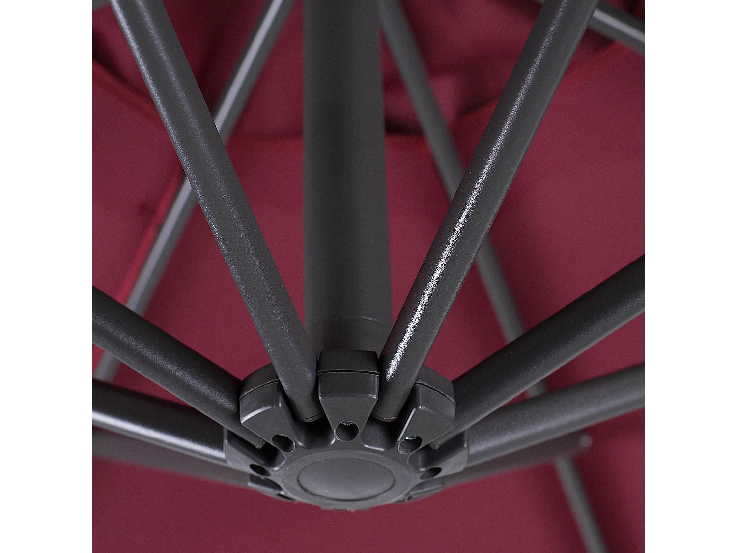 Ampelschirm 300 cm RAVENNA Burgunderrot