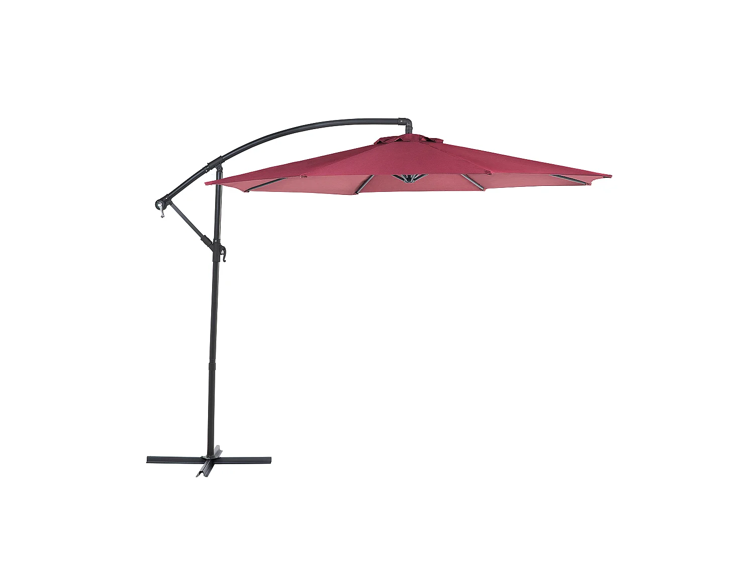 Parasol déporté 300 cm RAVENNA Rouge Bordeaux