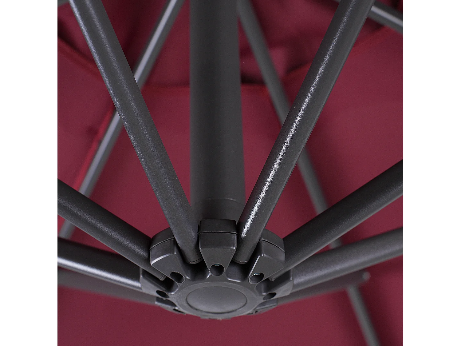 Parasol déporté 300 cm RAVENNA Rouge Bordeaux