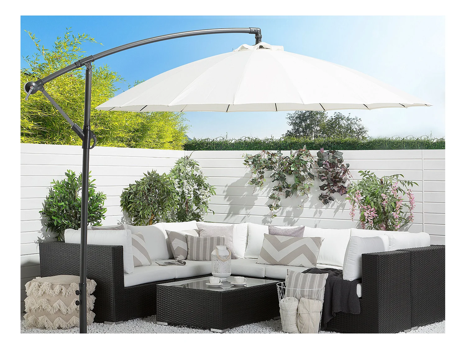 Parasol déporté 268 cm CALABRIA II Beige clair