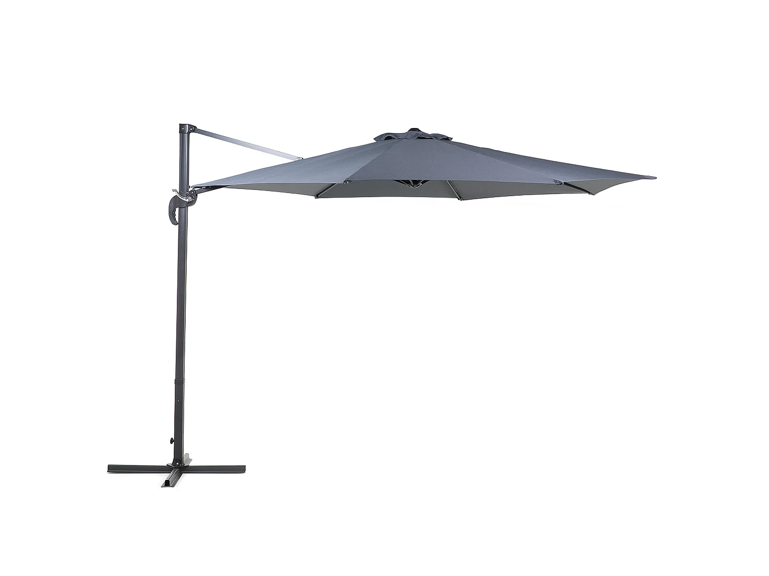 Parasol ogrodowy na wysięgniku 300 cm SAVONA Ciemnoszary Szary