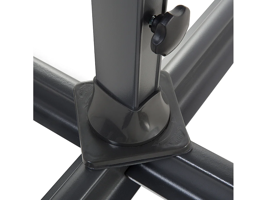 Sombrilla sin volantes 300 cm SAVONA Gris oscuro Gris