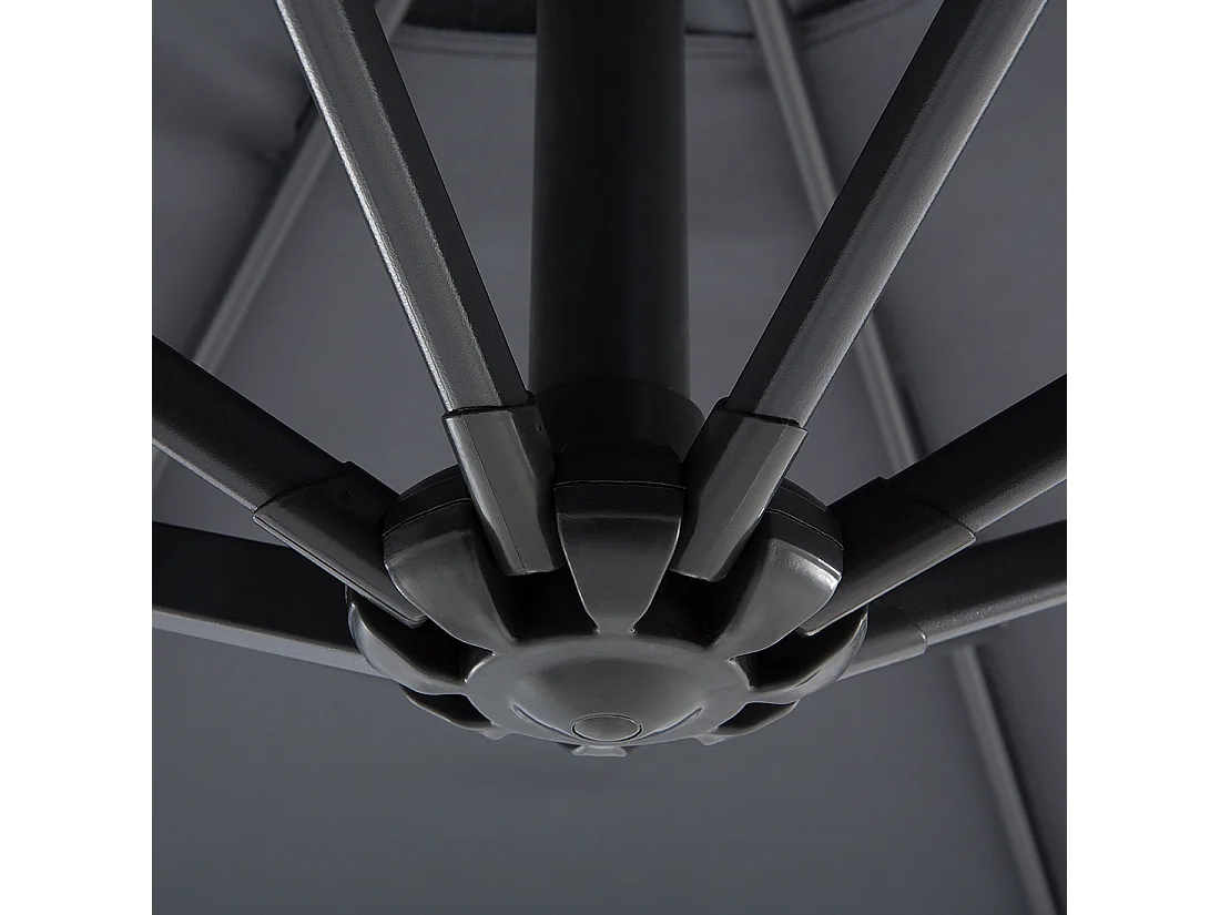 Sombrilla sin volantes 300 cm SAVONA Gris oscuro Gris