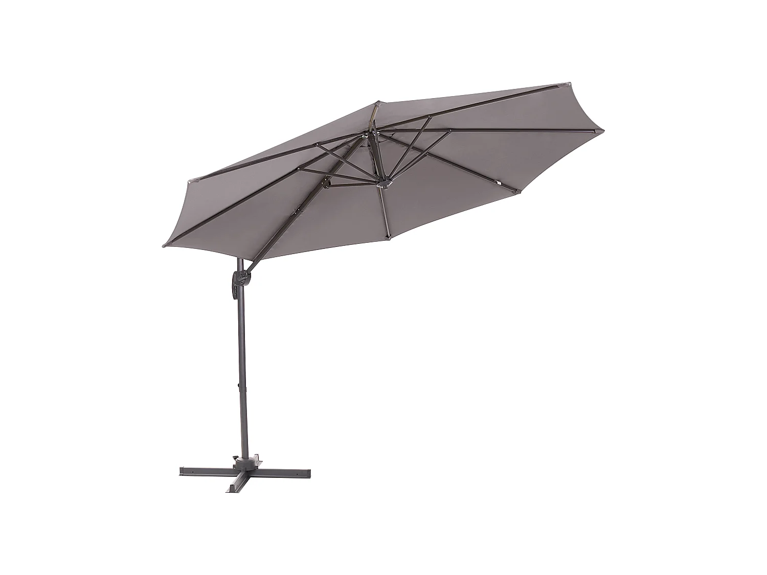 Ampelschirm 300 cm SAVONA Dunkelgrau Grau