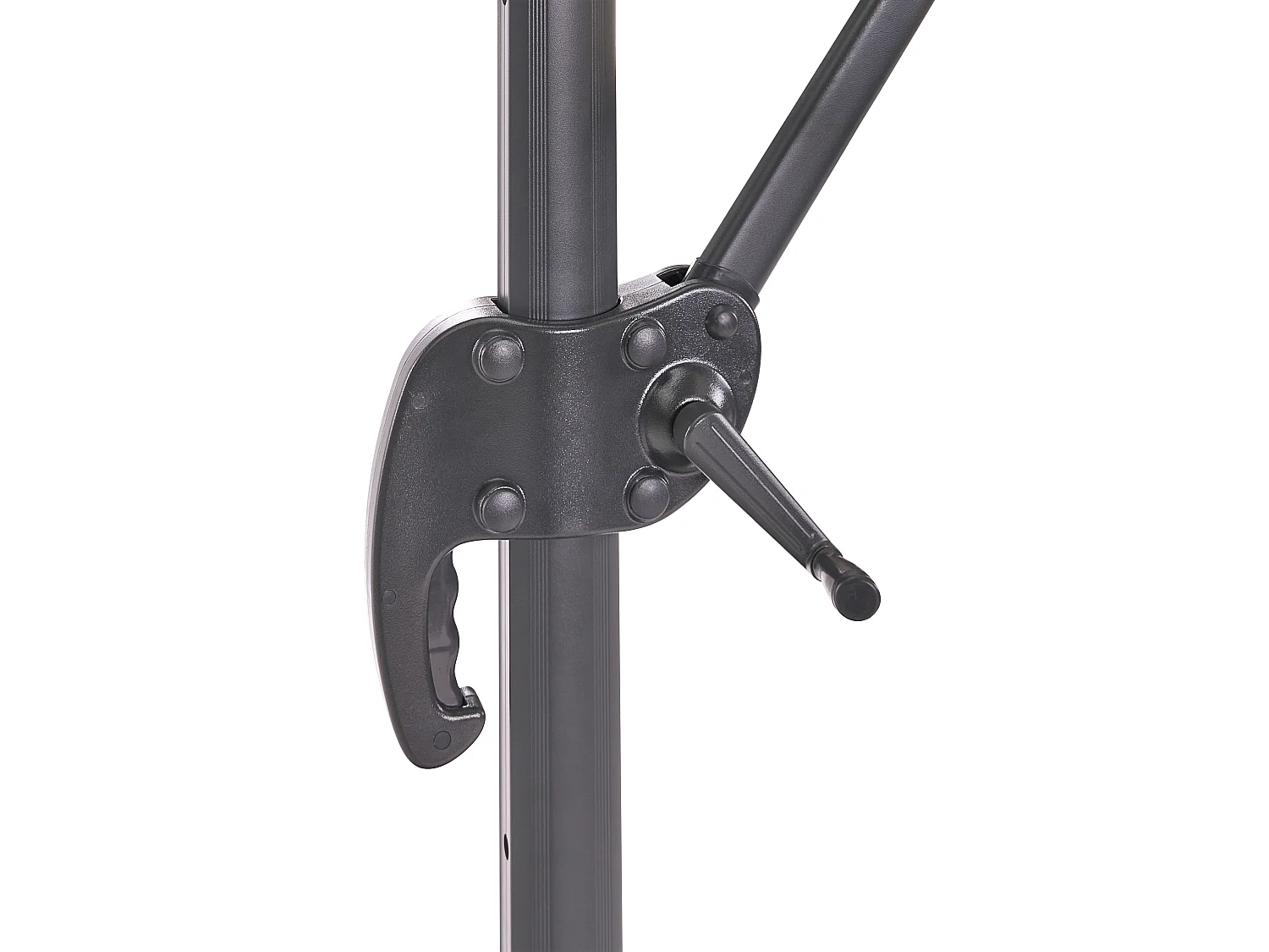 Ampelschirm 300 cm SAVONA Dunkelgrau Grau