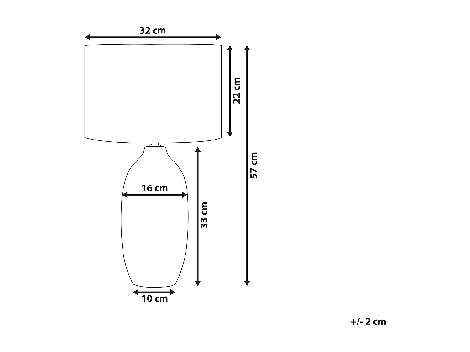 Lampe à poser SALZA Céramique Beige