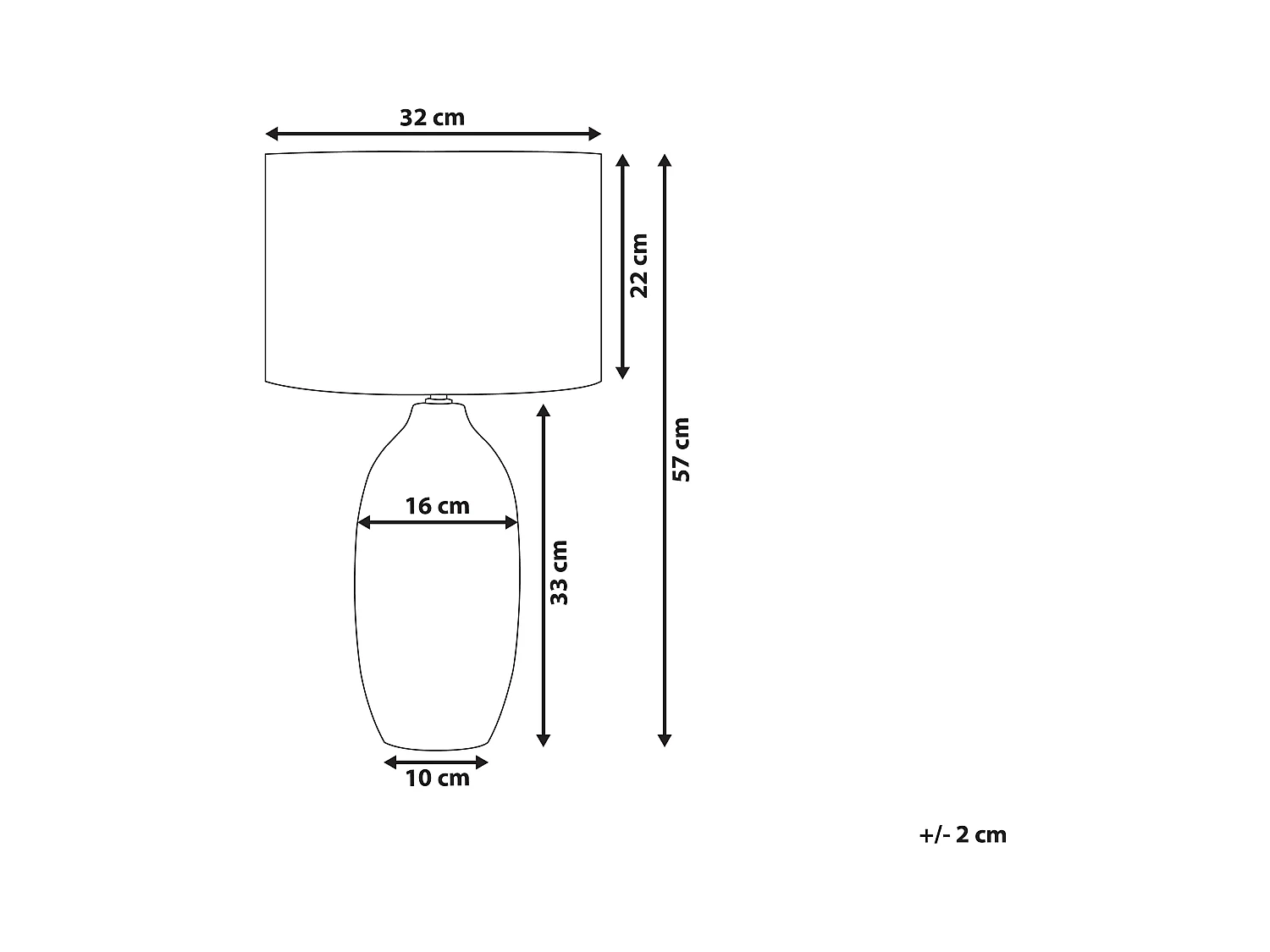 Lampe à poser SALZA Céramique Beige
