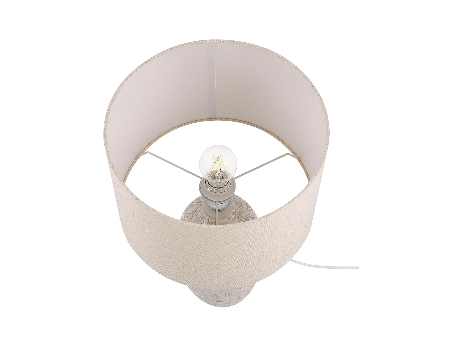 Lampe à poser SALZA Céramique Beige
