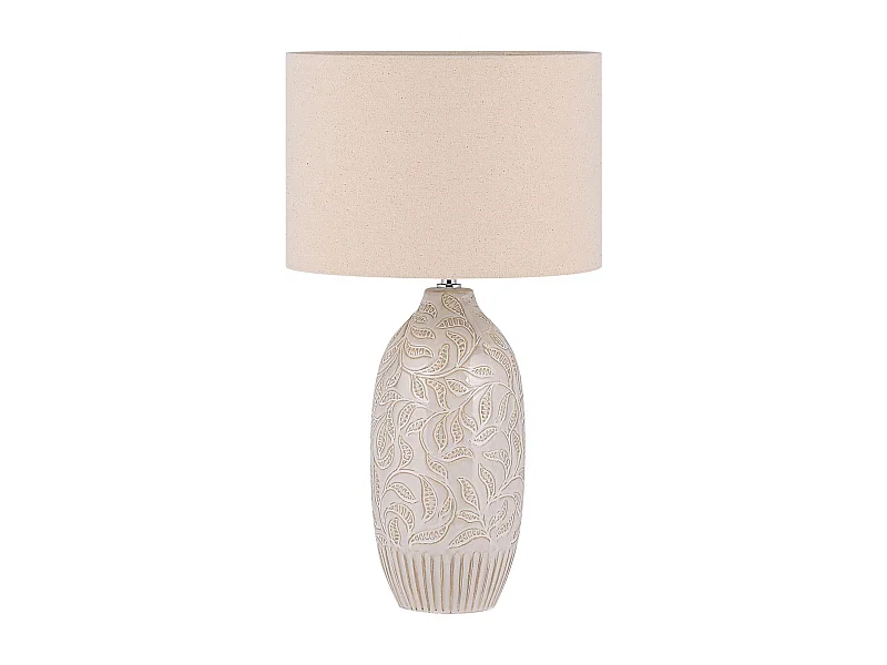 Tischleuchte SALZA Keramik Beige