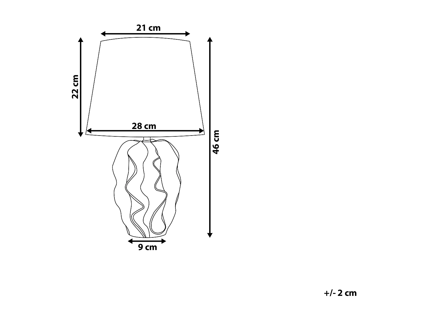 Lampe à poser ALLIKA Céramique Doré