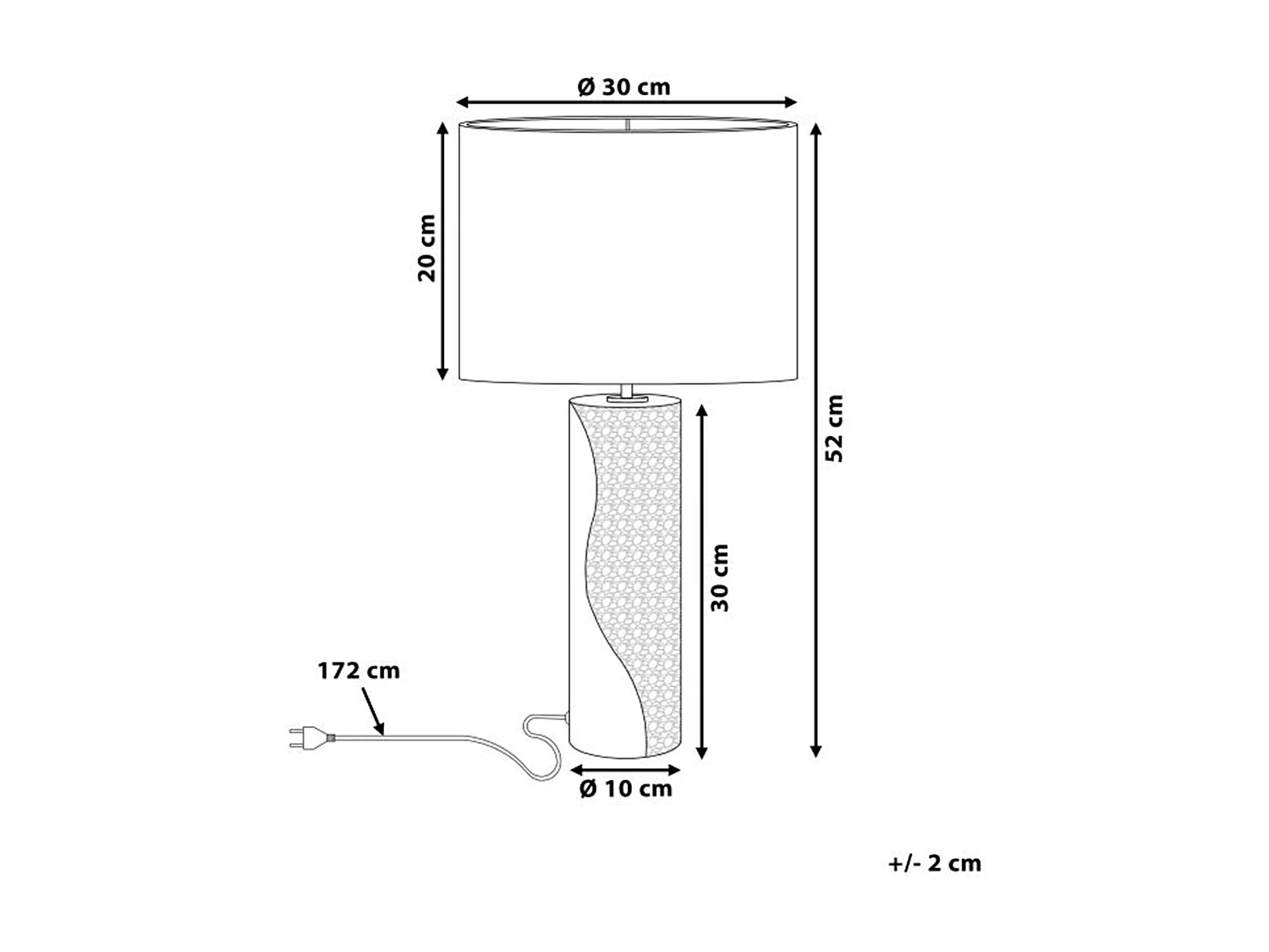 Tafellamp AIKEN Porselein Wit