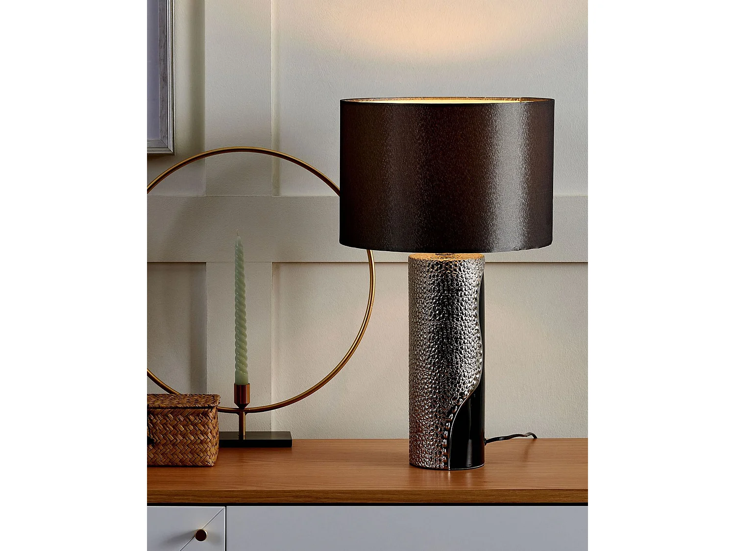 Lampe à poser AIKEN Porcelaine Noir