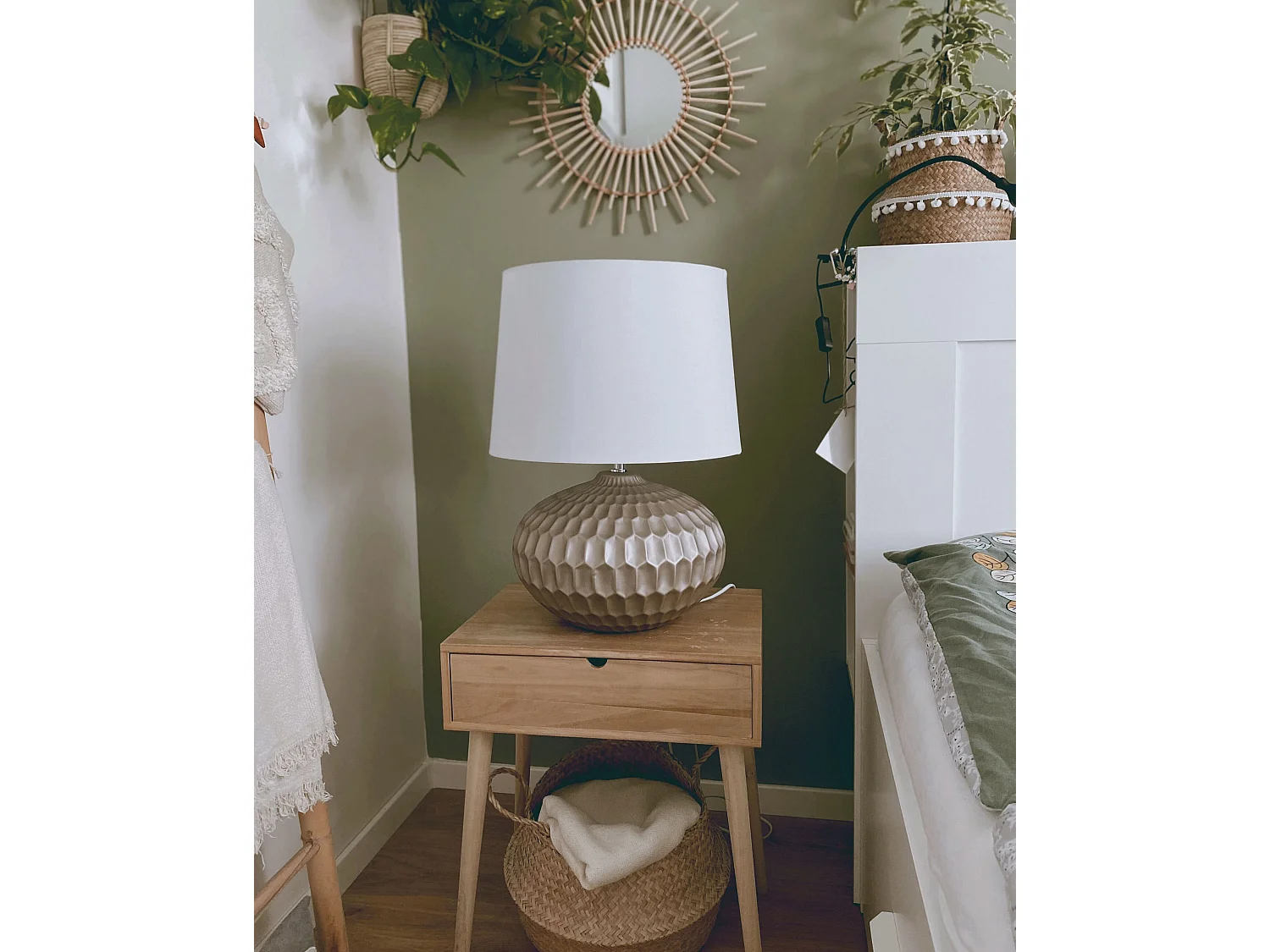 Lámpara de mesa PIRITA Cerámica Dorado