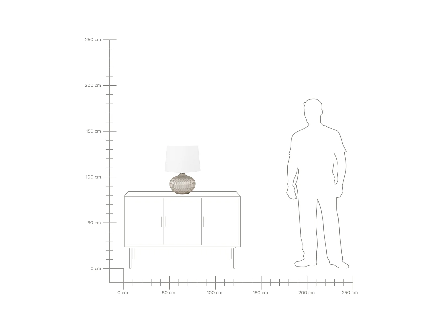 Lámpara de mesa PIRITA Cerámica Dorado