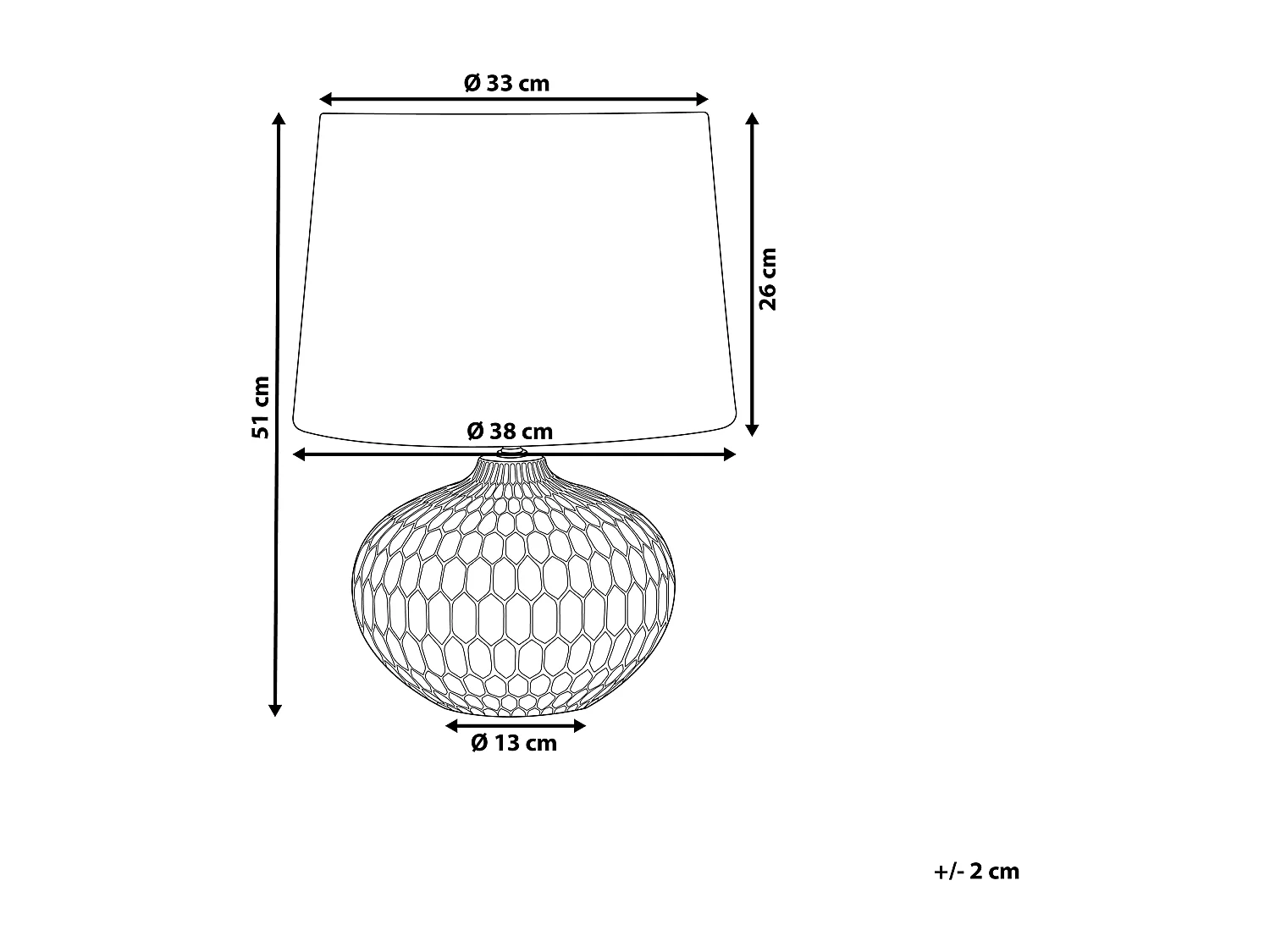 Lampe à poser PIRITA Céramique Doré
