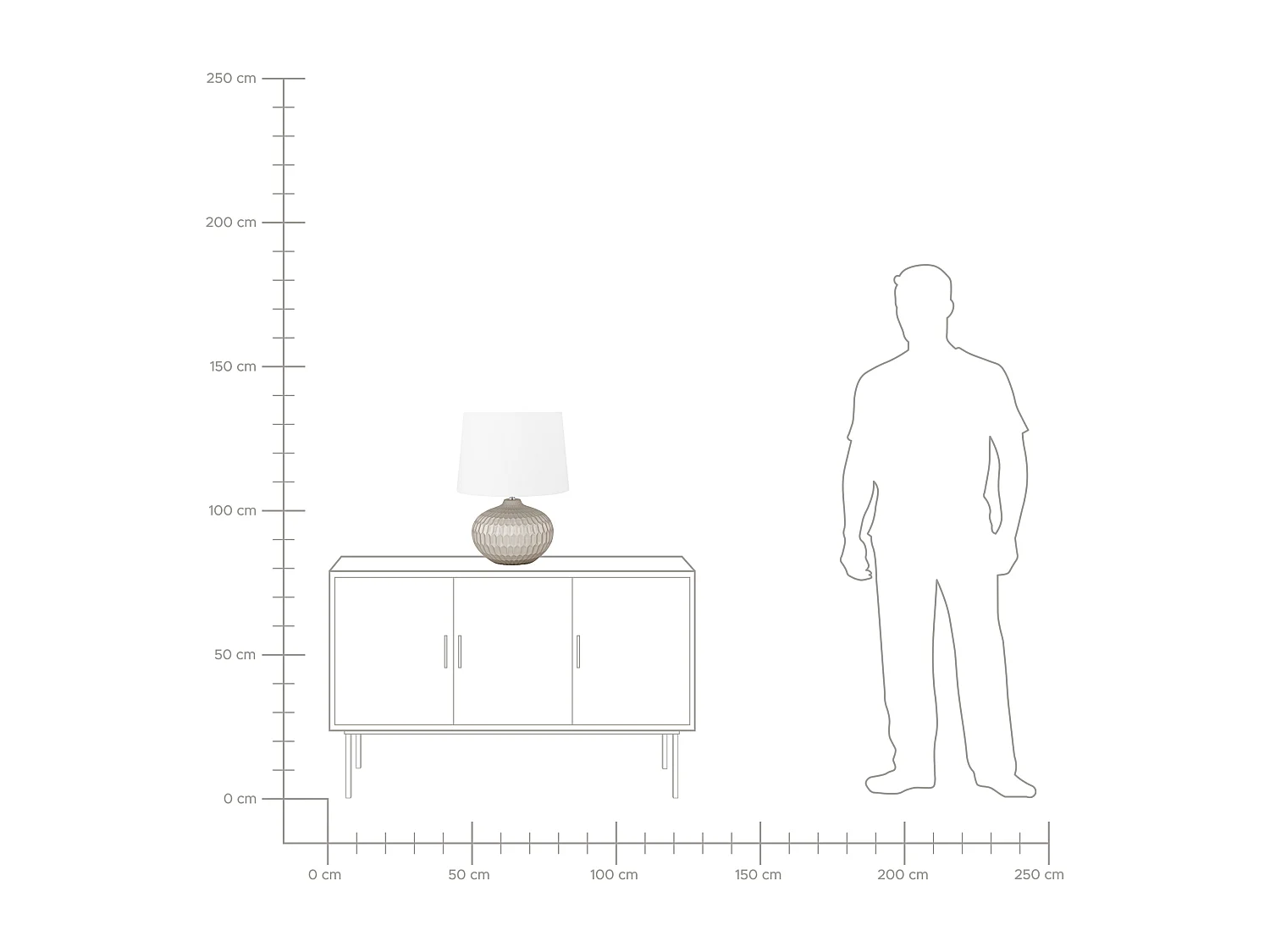 Candeeiro de mesa PIRITA Cerâmica Dourado